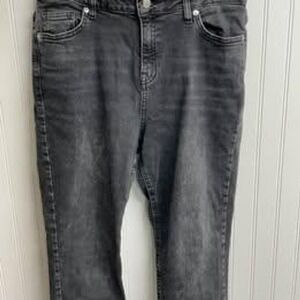 F&F Mens Charcoal Grey Faded Denim Jeans Size UK 32 30 Low Impact Wash